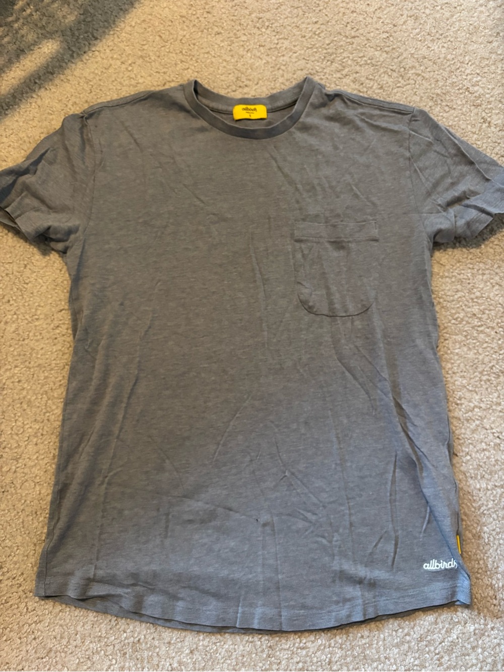 allbirds Men's Short Sleeve Pocket Tee in Gray